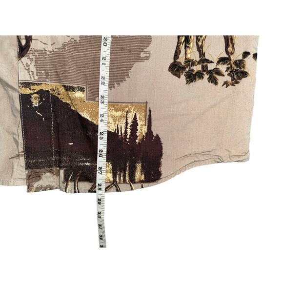VTG Michael Austin Rugged Wear Wildlife Deer Print Button Down Shirt Size Large - Picture 7 of 8
